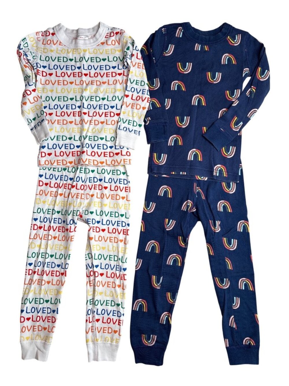 4T Hanna Andersson Long John Bundle Loved Rainbow